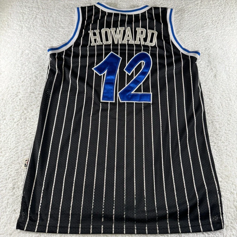 Vintage Nike Dwight Howard M+2 Pinstripe Orlando Magic #12 Swingman Black Jersey